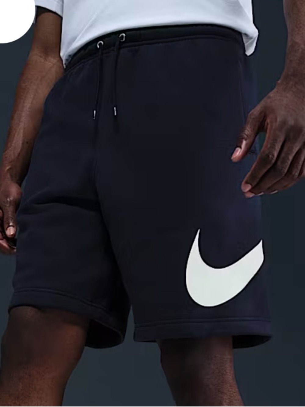 Nike Navy Blue Shorts with White Swoosh